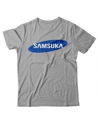 Прикольная футболка с надписью "Samsuka"